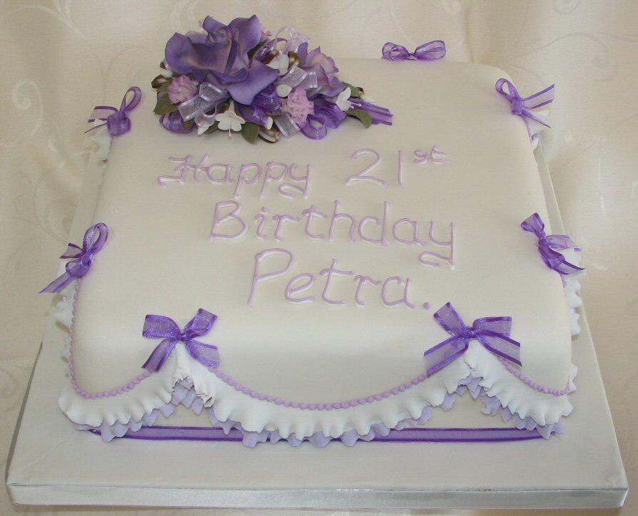 Wellington Cakes Frills and Flowers 21st Birthday Cake